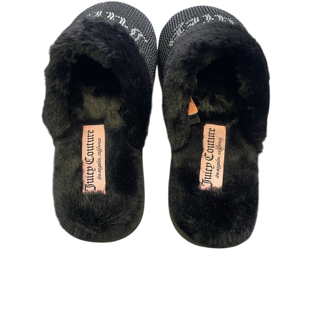 Juicy Couture Women's Black Slippers with Silver Details NWOT - Picture 2 of 7